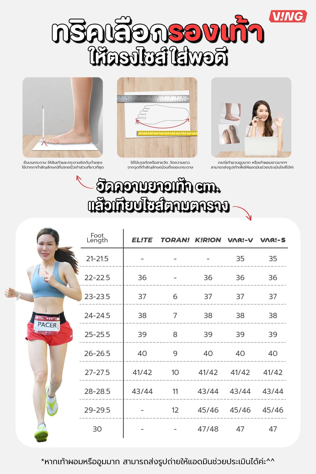 How to Measure Shoe Sizes at VING